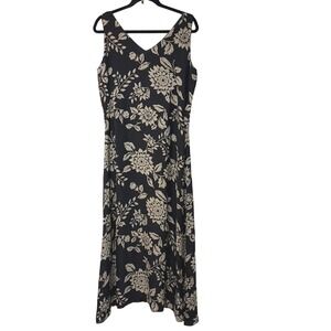 Vtg 90s 100% Silk Floral Dress 10 (Fits M) Bias Cut Y2K Whimsigoth Fairy Grunge‎